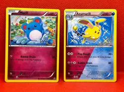 Pokemon Tcg Marill 76/114 & Azumarill 77/114 XY Steam Siege Non Holo - Image 1