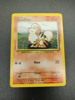 Growlithe | MP | Base Set Unlimited 28/102 | Uncommon | Pokemon - Image 1