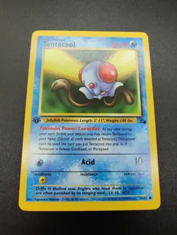 Tentacool | NM/M | Fossil 1st Edition 56/62 | Common | Pokemon - Image 1
