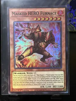 YuGiOh! Masked HERO Furnace - Super Rare - MZMU - NM 1st Edition - Image 1