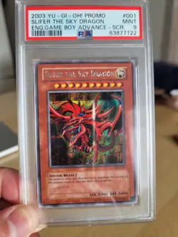 PSA 9 - YUGIOH - 2003 - GBI-001 - SLIFER THE SKY DRAGON - SECRET RARE - Image 1