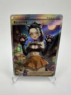 Nemona Full Art Textured Pokemon Bikini Anime Waifu ACG DIY Trainer Art Card - Image 1