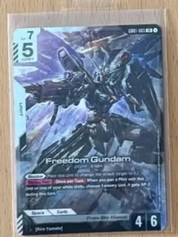 Freedom Gundam - GD01-065 LR GUNDAM TCG CARD GAME FOIL ENGLISH NEWTYPE RISING - Image 1