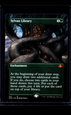 2023 Magic The Gathering DMR Dominaria Remastered Borderless #441 Sylvan Library - Image 1