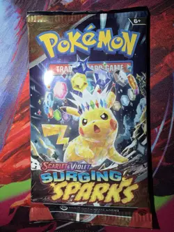 Pokemon Scarlet & Violet Surging Sparks Booster Pack 10 Cards Pikachu - Image 1