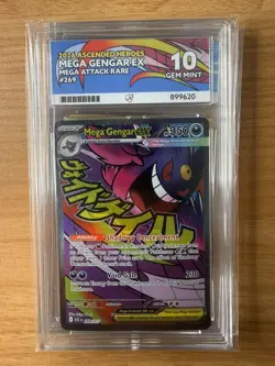Mega Gengar Ex 269/217 Ascended Heroes ACE 10 (Perfect Subgrades) Pokemon Card - Image 1