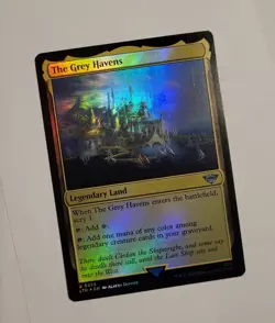 MTG The Grey Havens Foil Legendary Land 255 LotR Lord of the Rings Card 2023 - Image 1