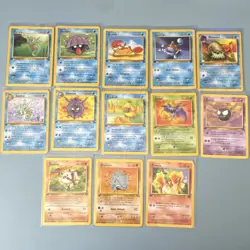 First Edition Pokemon Vintage Base Set Jungle Fossil TCG LOT 1999 (13 Cards) - Image 1