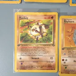 First Edition Pokemon Vintage Base Set Jungle Fossil TCG LOT 1999 (13 Cards) - Image 3