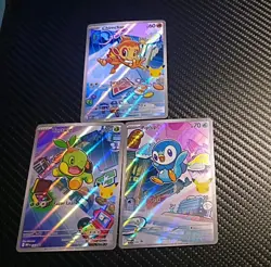 Pokemon First Partner-Turtwig 040, Chimchar 041, Piplup 042 (3 Promo Cards) - Image 1