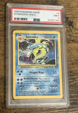 Pokemon Gyarados PSA 9 Base Set Holo Rare 6/102 1999 English TCG Card - Image 1