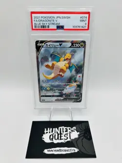 PSA 9 Dragonite V SR FA 074/067 s7r Blue Sky Stream Card Pokemon Japanese - Image 1