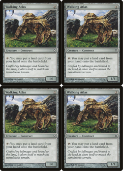 4x MTG 2010 WALKING ATLAS - CONSTRUCT CREATURE - NM MAGIC CARD x4 copies - Image 1