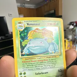 Venusaur Base Set Holo Rare Pokemon Card 15/102 100 HP English - Image 3