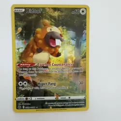 Bidoof GG29/GG70 Crown Zenith Galarian Gallery Full Art Holo Pokemon Card MINT - Image 1