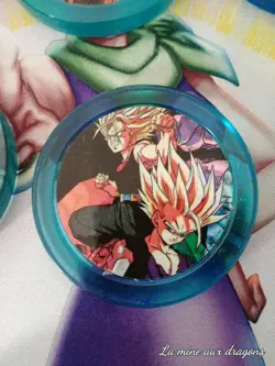 Gros Kini Pogs Gohan Trun Dragon Ball Z caps tazo menko cards carte Bleu slammer - Image 1