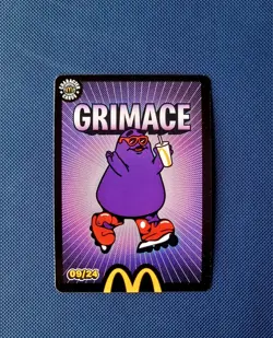 Mcdonalds 2026 Cards 09/24 Character Unredeemed Grimace TCG - FREE MILKSHAKE - Image 1