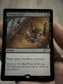 MTG - Diabolic Edict - Promo - Near Foil - Japanese - Graphic Novel/Manga Insert - Image 1