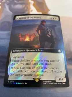MTG Captain of the Watch (Extended Art) (Surge Foil) [Fallout] - Image 2