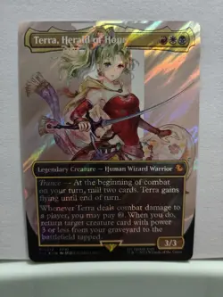 Terra, Herald of Hope 0212 Borderless Surge Foil Commander: FINAL FANTASY MTG - Image 1