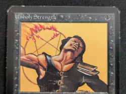 Unholy Strength - Alpha - LP - MTG - Magic The Gathering - Black - Enchant - Image 3