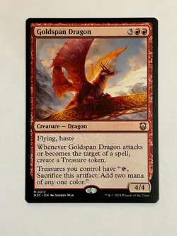 MTG Goldspan Dragon M3C 212 Nonfoil M Lightly Played - Image 1
