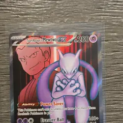 1 Team Rocket's Houndoom 191/182 DRI & 1 Mewtwo EX 213/182 Holo Pokemon Card Lot - Image 5