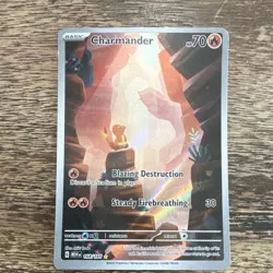 Pokemon Charmander 168/165 Scarlet & Violet 151 Illustration Rare Holo 2023 - Image 1