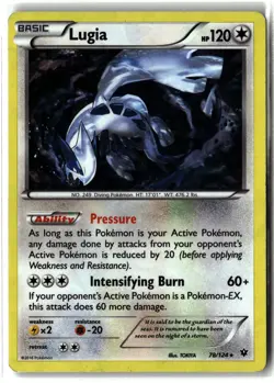 Lugia ⭐ 78/124 Holo Cracked Ice Rare Fates Collide 2016 Pokemon LP/MP - Image 1