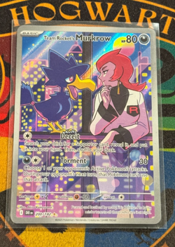 Team Rocket's Murkrow 200/182 (NM) - Destined Rivals Illustration Rare Pokemon - Image 1