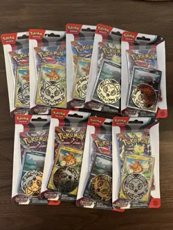 Pokemon Scarlet & Violet Obsidian Flames Coin Checklane Blister Pack Lot Of 9 2 820650853319 - Image 1
