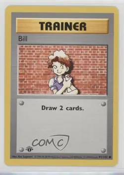 Bill Shadowless 1st Ed. Pokemon Base Set #91 1999 - Image 1