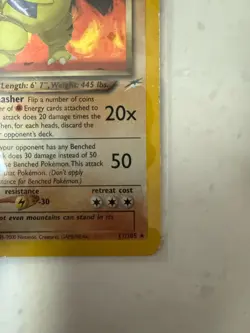 Dark Tyranitar 11/105 Neo Destiny Unlimited Holo Rare 90 HP Stage 2 Pokemon - Image 4