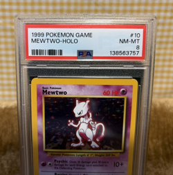1999 POKEMON BASE SET UNLIMITED MEWTWO HOLO #10 PSA 8 NM-MT RARE ENGLISH PSA8 - Image 3