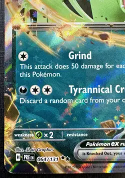 Tyranitar Ex 064/131 Prismatic Evolutions - DOUBLE RARE HOLO - 2025 Pokemon TCG - Image 4