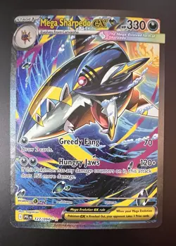 2025 Pokemon 127/094 Mega Sharpedo EX - Image 1