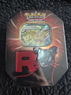 Pokemon TCG Destined Rivals Team Rocket's Persian ex Tin Sealed - Image 1