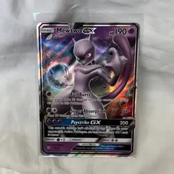 Pokemon Mewtwo GX Ultra Rare Full Art Holo 39/73 Shining Legends - Image 1