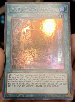 Yugioh Wanted Seeker of Sinful Spoils RA03-EN074 Secret Rare 1st NM w/Tracking - Image 4