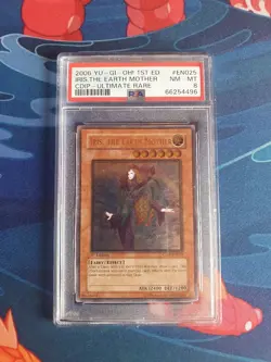 PSA 8 Iris, the Earth Mother 1st Edition Ultimate Rare CDIP-EN025 YuGiOh 2006 - Image 1