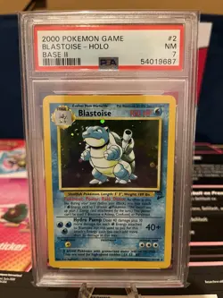 2000 Pokemon Base Set Blastoise Holo #2 PSA 7 NM Card - Image 1