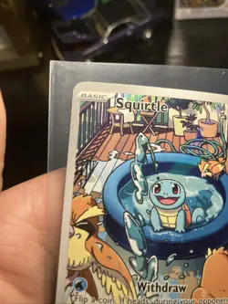 Pokemon TCG Squirtle Stellar Crown Illustration Card 148/142 LP - Image 3