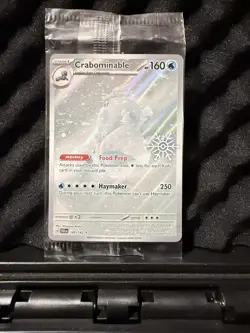 Pokemon TCG Crabominable Card 149/142 Holiday Calendar Illustration, Stamped - Image 1