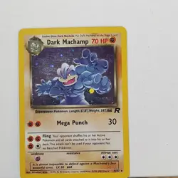Dark Machamp 10/82 Team Rocket Holo Rare Pokemon TCG Card English - Image 1
