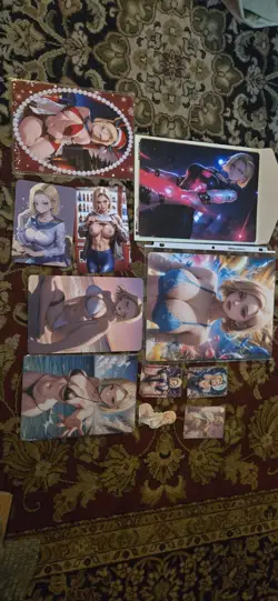 android 18 Waifu lot cards prints boards plus - Image 1