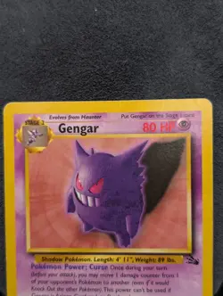 GENGAR 20/62 NON-HOLO RARE FOSSIL SET POKEMON CARD - LP - Image 3