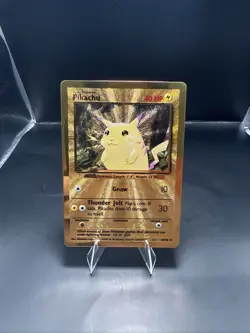Pokemon Gold Metal Pikachu Card 58/102 Pokemon Celebrations 25th Anniversary - Image 1