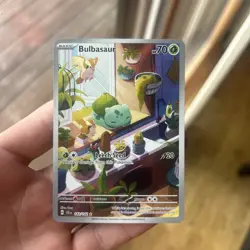 Pokemon TCG Bulbasaur Stellar Crown Illustration Card 143/142 - Image 1