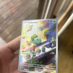 Pokemon TCG Bulbasaur Stellar Crown Illustration Card 143/142 - Image 3