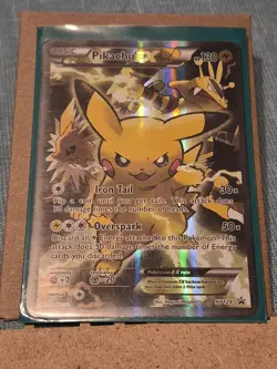 Pikachu EX Ultra Rare Full Art Holo Black Star Promo Card XY124 NM - Image 4
